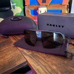 Oakley Men’s Black Prizm Shield Sunglasses with Dark Smoke Lens